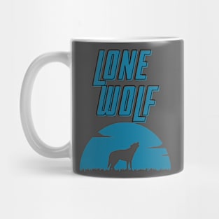 Lone Wolf Teal Mug